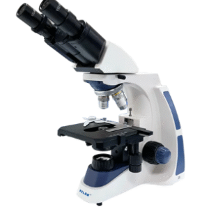 Microscopio binocular básico VE-B1 VeLab Objetivos: 4X, 10X, 40X e inmersión 100X (retráctiles), Oculares: WF 10X/20 mm, Iluminación: LED,Alimentación: 3 baterías AA recargables de 1.2V (incluidas). CA 110/240V, 50/60 Hz.